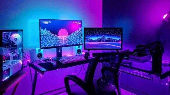 bureau professionnel de gaming - setup pro gamer