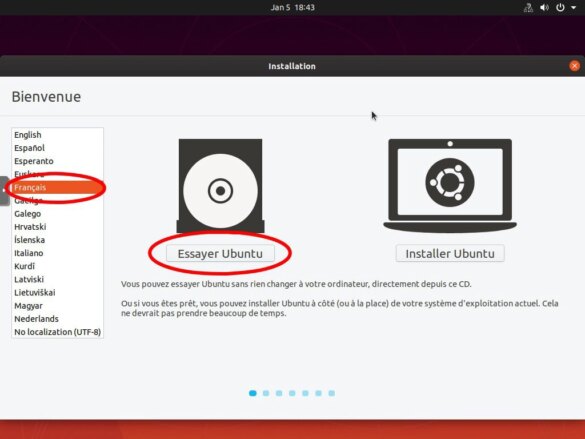 live ou installation