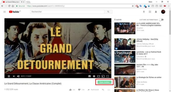 Chercher du texte dans une vidéo YouTube avec Invideo For YouTube