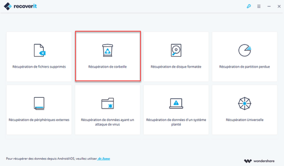 Récupération de corbeille pour Mac OS