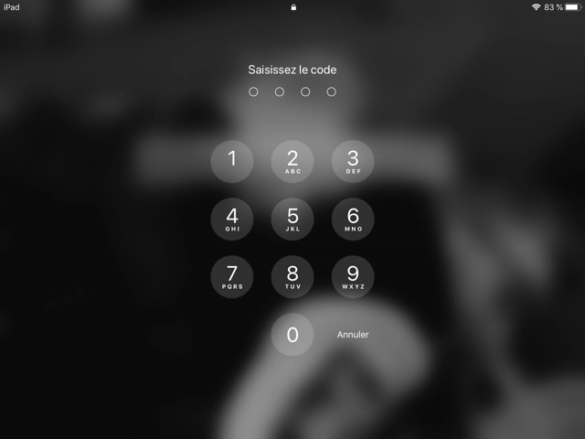 SAisir le code de déverrouillage pour utiliser l'appareil iOS (iPhone/iPad)