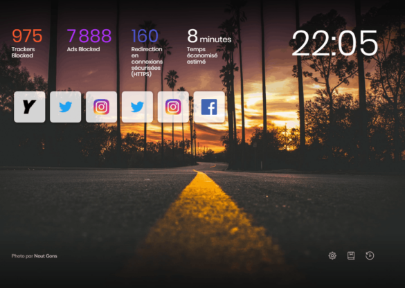 Statistiques du blocage de pub du navigateur Brave (sans adblocker)