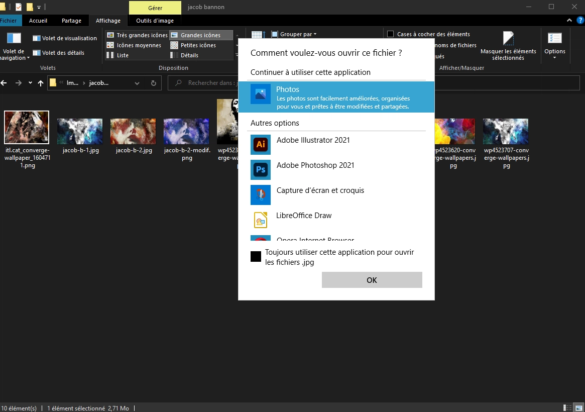 Changer l'association de fichier par défaut sous Windows 10