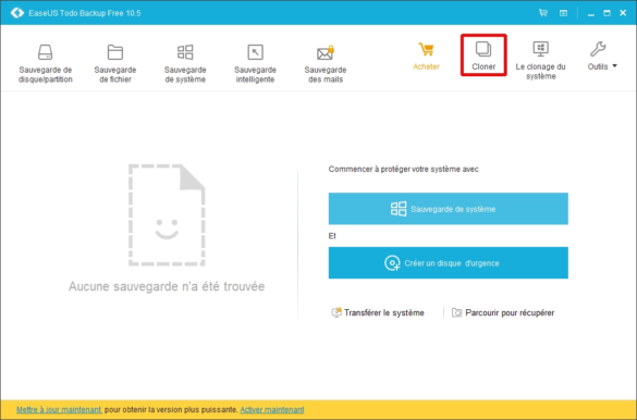 Accueil EaseUS Todo Backup Home