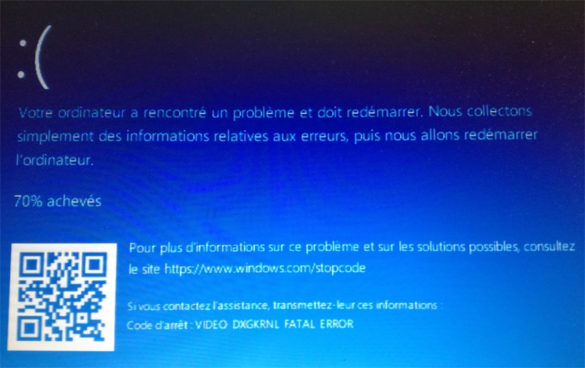 BSOD Windows 10 : Video Dxgkrnl Fatal Error