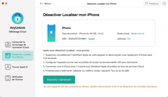 Enlever la localisation iPhone