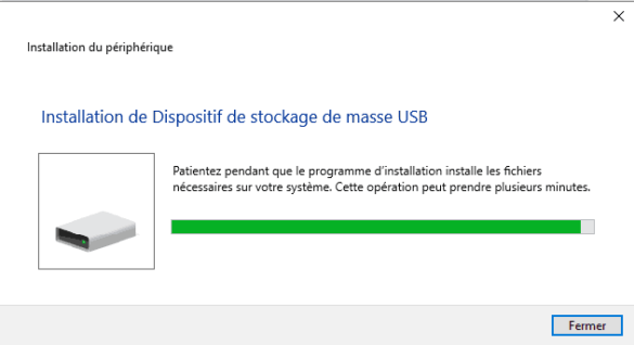 Installation automatique d'un pilote sur Windows 10