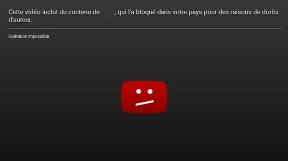 Vidéo Youtube bloquée