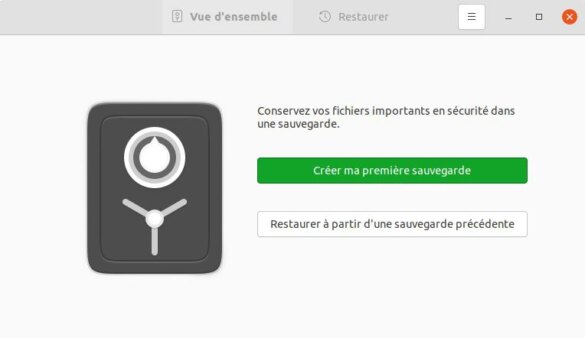 premier lancement deja-dup