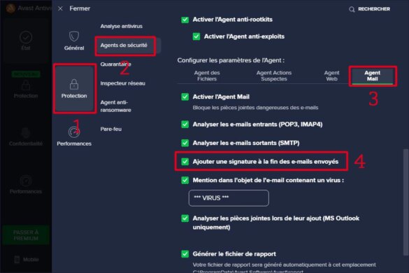 Les étapes à suivre pour supprimer la signature d'Avast de ses emails