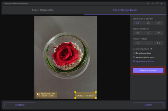 Suppression du filigrane de l'image grâce au logiciel HitPaw Watermark Remover