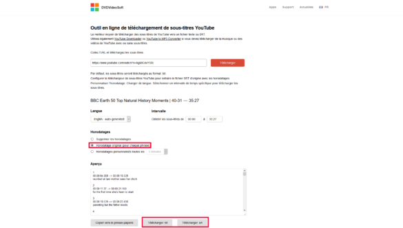 Options pour le téléchargement des sous-titres de votre vidéo YouTube