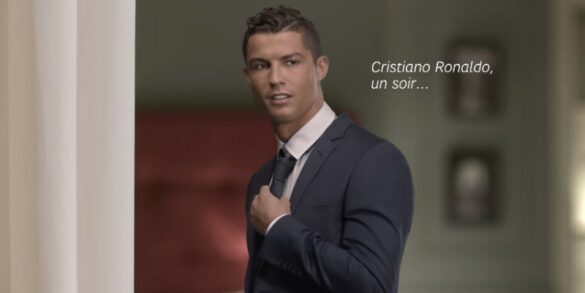 chistiano ronaldo dans la pub box pour la box 4k de sfr