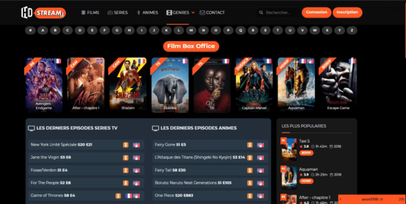 Site de streaming gratuit pour films et série en VF