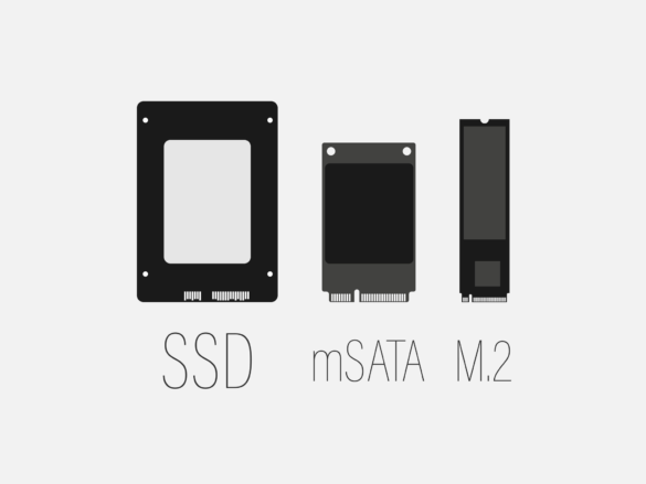 Les différents formats de SSD en images : SSD 2.5", mSATA et SSD M.2