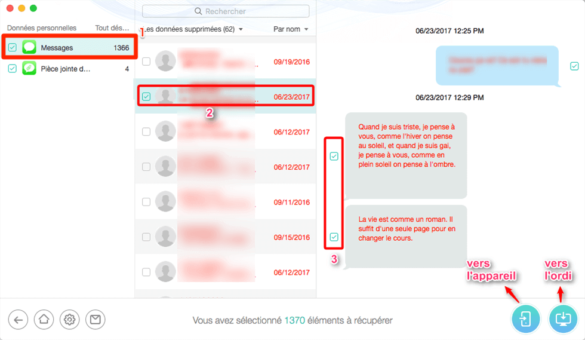 Récupérer message supprimé iPhone avec PhoneRescue