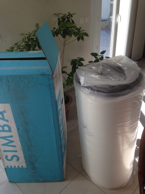matelas simba enroulé
