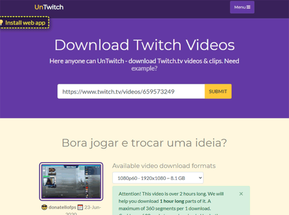 Can you download videos from Twitch?