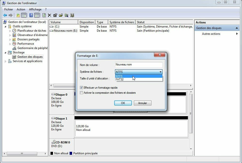 Comment Formater une clé USB de FAT32 en NTFS ?