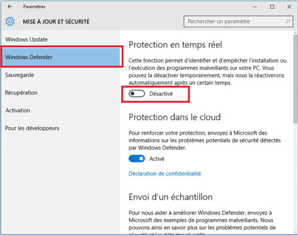 Comment activer Windows Defender sur Windows 11 ?