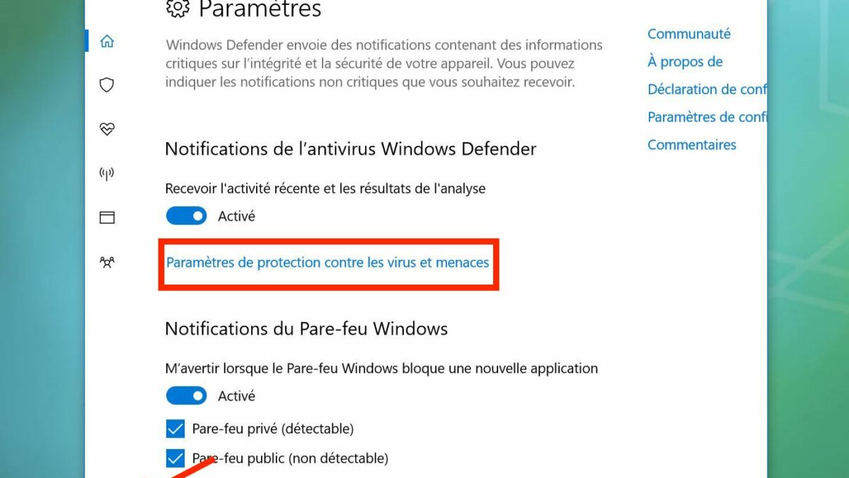 Comment activer antivirus Windows Defender ?