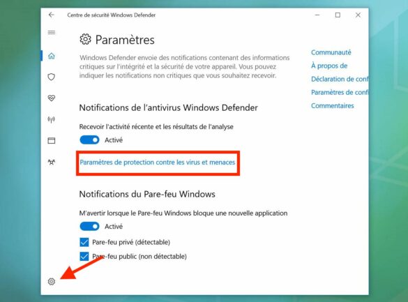 Comment activer antivirus Windows Defender ?