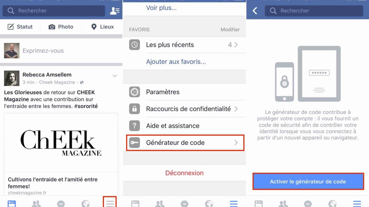 Comment activer la double authentification sur Facebook ?