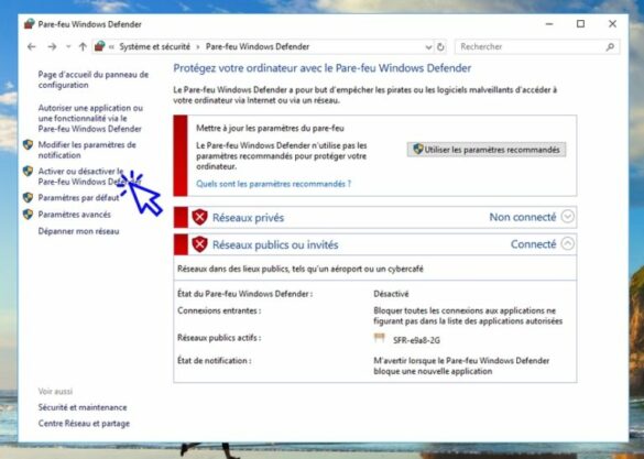 Comment activer le Pare-feu Windows ?