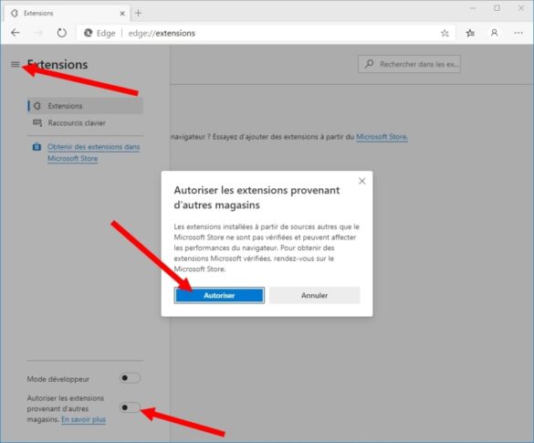 Comment aller dans les extensions de Google Chrome ?