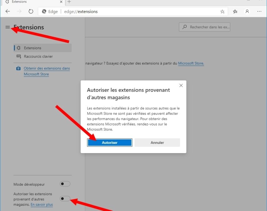 Comment aller dans les extensions de Google Chrome ?