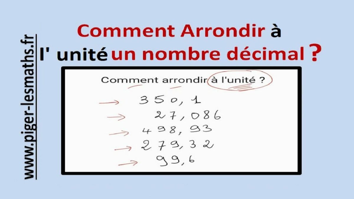 Comment arrondir à l’unité ?