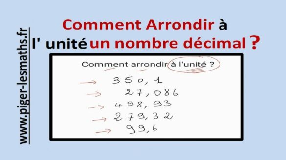 Comment arrondir à l'unité ?
