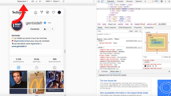Comment avoir Instagram version telephone sur PC ?