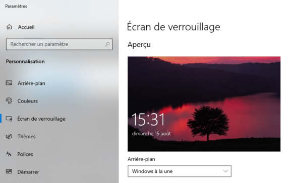 Comment changer écran de verrouillage ?
