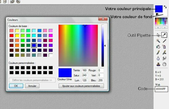 Comment changer la couleur de l'écriture sur l'écran ?