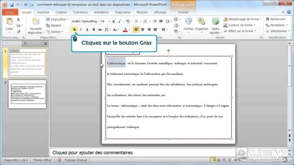 Comment changer la police de tout le PowerPoint ?