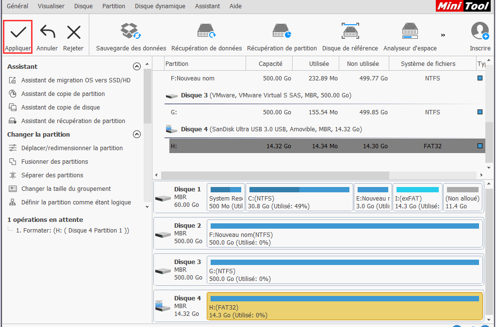 Comment changer le Système de fichier exFAT en NTFS ?
