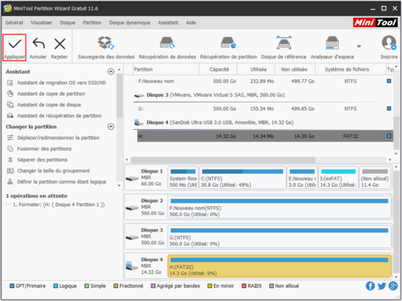 Comment changer le Système de fichier exFAT en NTFS ?