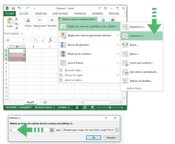 Comment colorer une cellule Excel avec une formule si ?