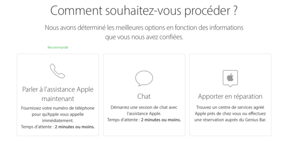 Comment contacter Apple assistance ?