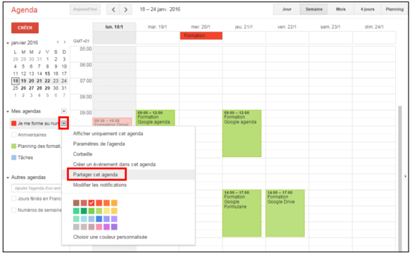 Comment créer et partager des tâches et événements dans Google Agenda ?