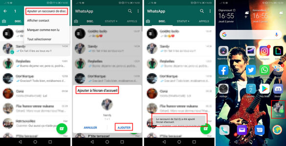 Comment créer un raccourci WhatsApp ?
