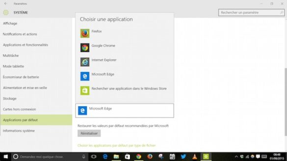 Comment définir une application par défaut ?
