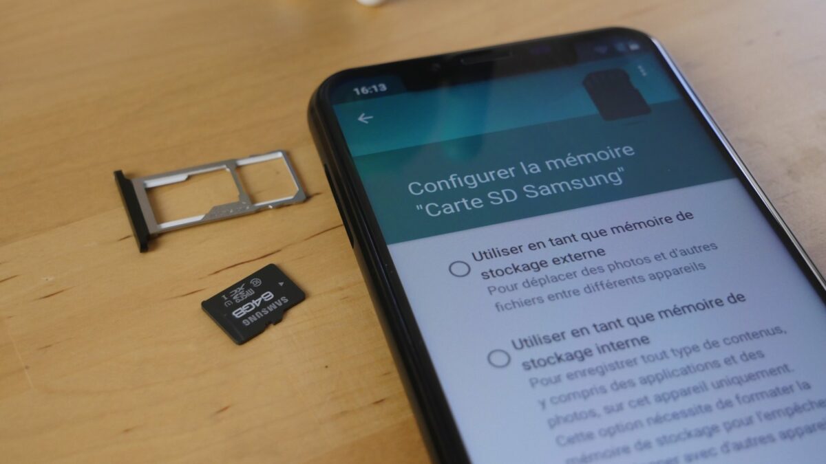 Comment déplacer stockage interne vers carte SD ?