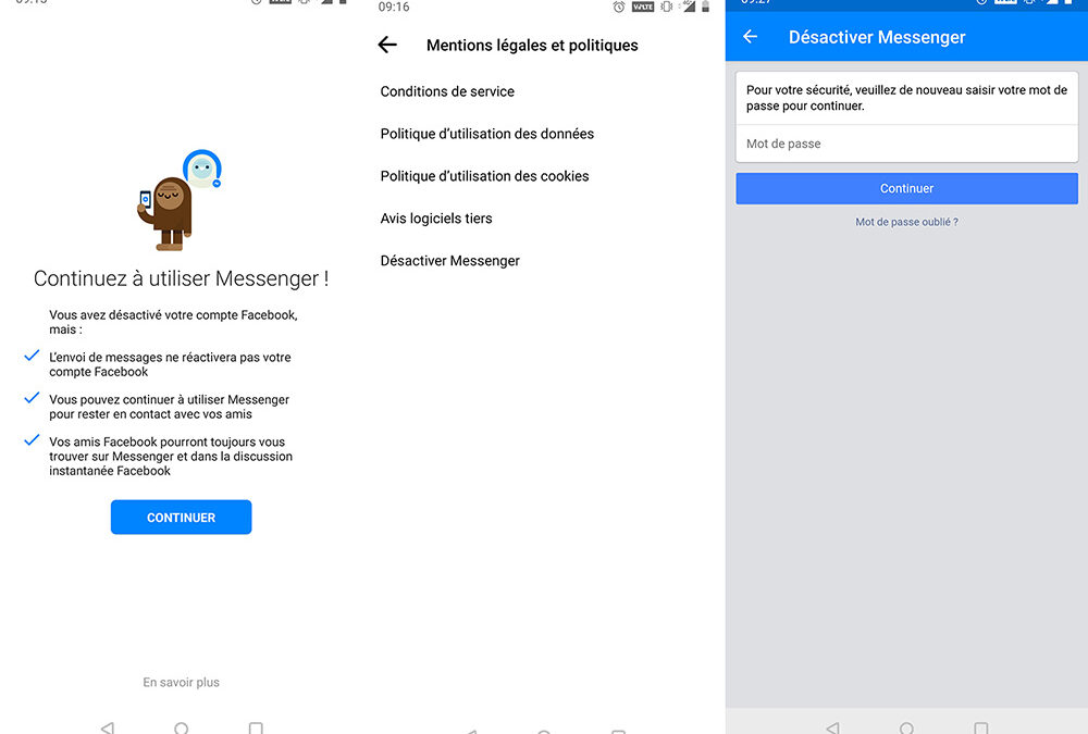 Comment désactiver Messenger sans désactiver facebook ?