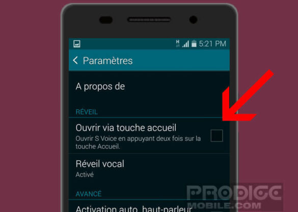 Comment désactiver la fonction Voice Assistant ?