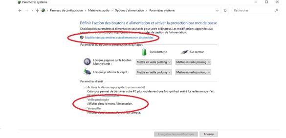 Comment désactiver la mise en veille quand on ferme l'écran ?
