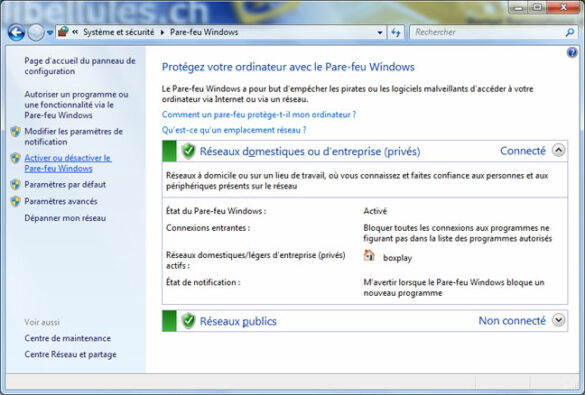 Comment désactiver le Pare-feu Windows ?