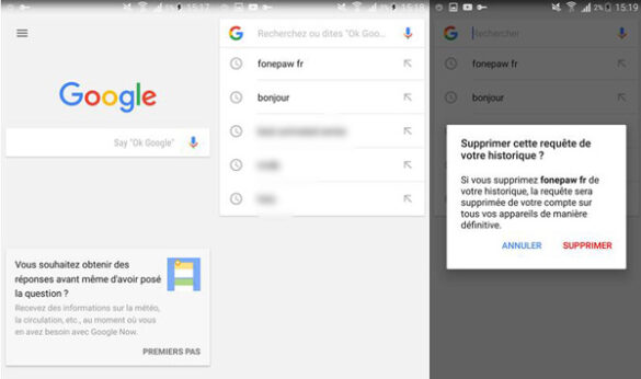 Comment effacer définitivement les recherches sur Google ?