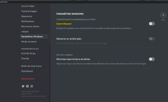 Comment enlever le démarrage automatique de Discord ?